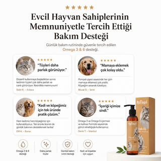 Kedi ve Köpekler İçin Omega 3 & 6 Balık Yağı