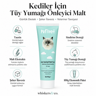 Kediler İçin Tüy Yumağı Önleyici Malt