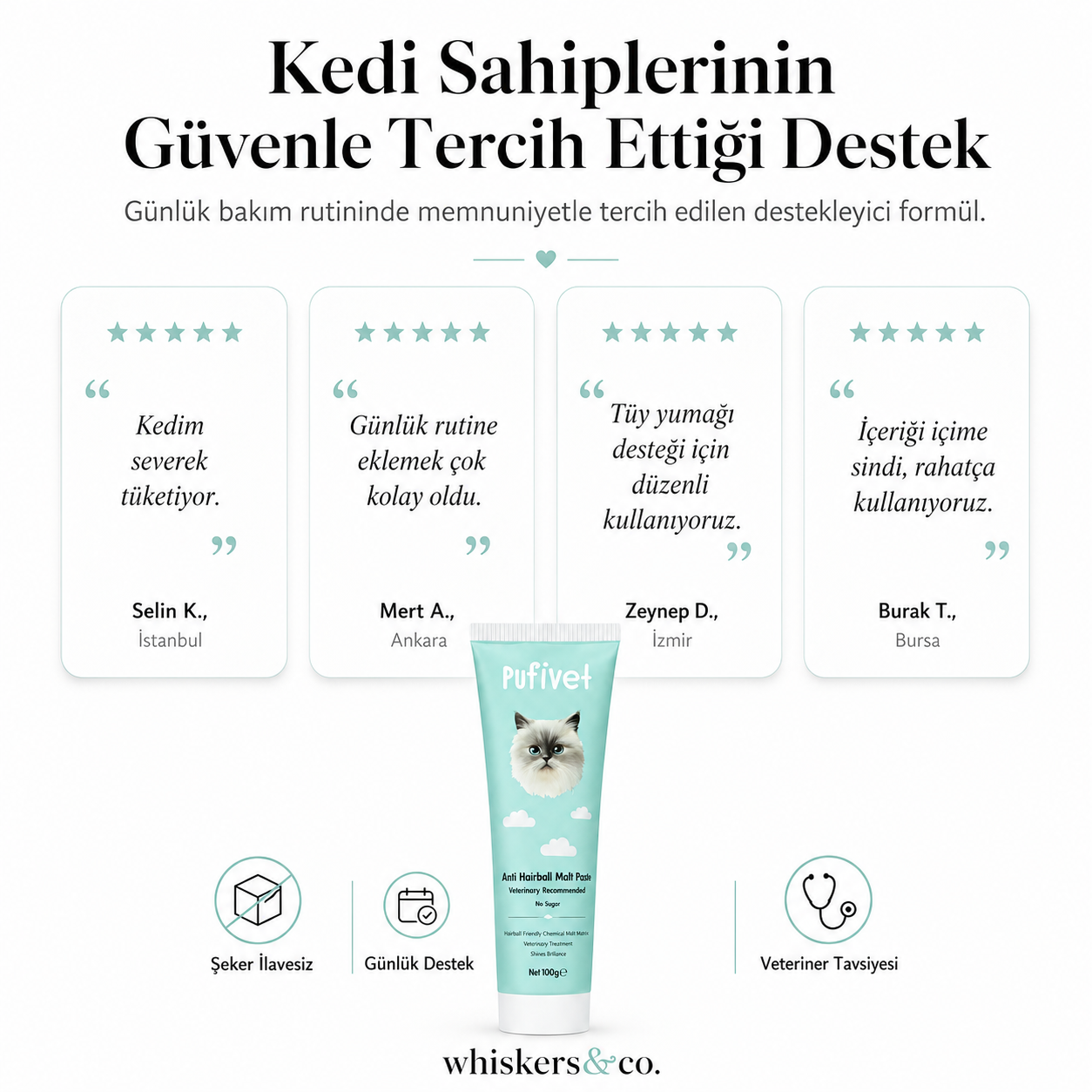 Kediler İçin Tüy Yumağı Önleyici Malt
